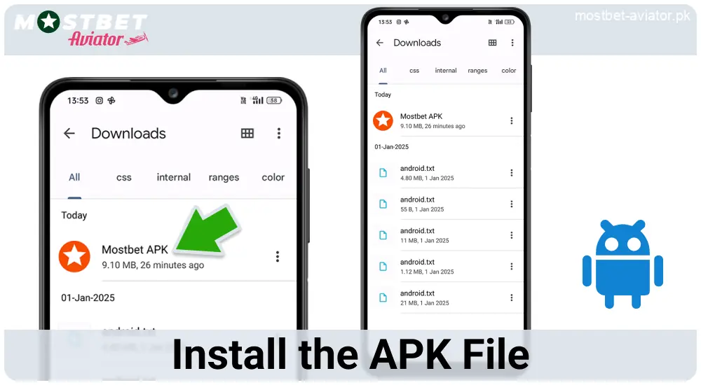 Start Installing Mostbet Aviator PK App on Android